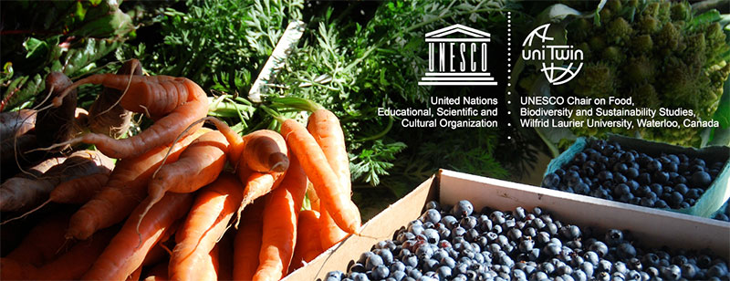 carrots and bluberries with UNESCA chair logo
